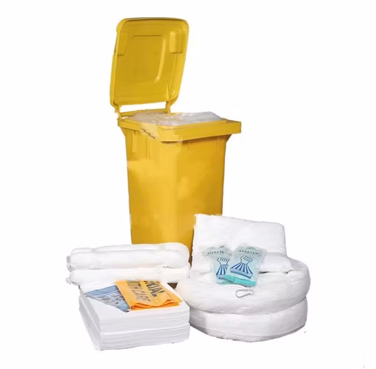 Armor 40X50cm 120L Oil Absorbent Pad Boom Mobile Spill Bin Kits Combination Containment